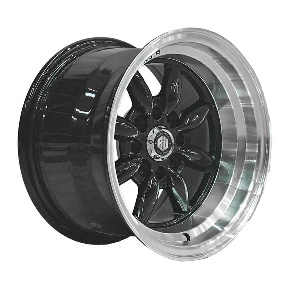 Llanta MINILIGHT 13x8, Negro con borde mecanizado, vista 1