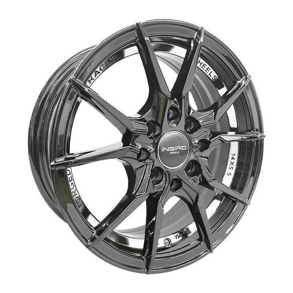 Llanta VENENO 14x5.5, Gris grafito con detalles mecanizados, vista 1