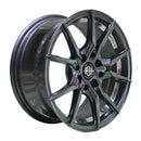 Llanta VENENO 14x5.5, Gris grafito con detalles mecanizados, vista 2