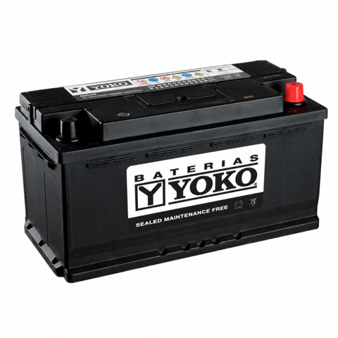 Batería Yoko 60044 100 Ah 840 CCA · Positivo derecha