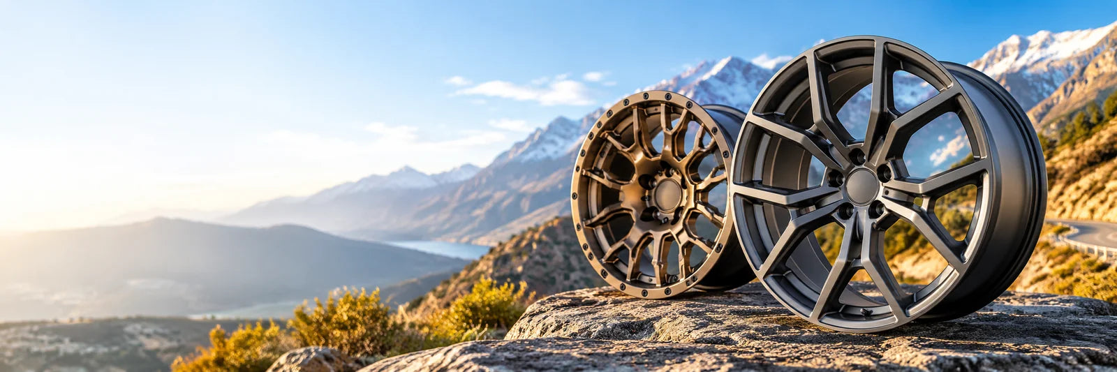 Llantas en un paisaje cordillerano